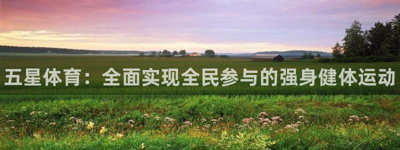 公海赌赌船官网下载注册：五星体育：全面实现全民参与的